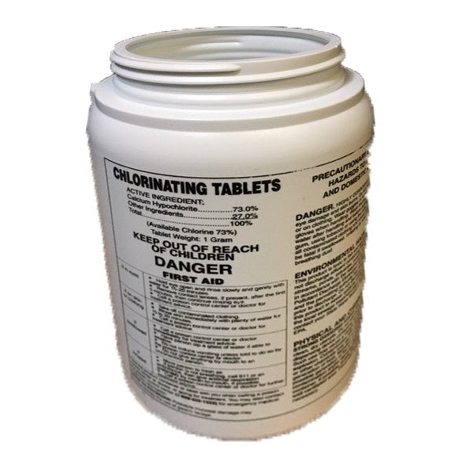 Jar of Dry Chlorine Pellets for Well Pro Chlorination System