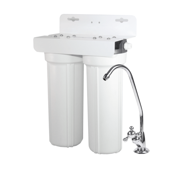 ESD-RUSD Replaceable Cartridge Undersink Water Filter w/Sediment Pre-Filter Long Reach Gooseneck Faucet Installation | Under Sink Water Purification System | ESD Water - Advanced Water Treatment Solutions